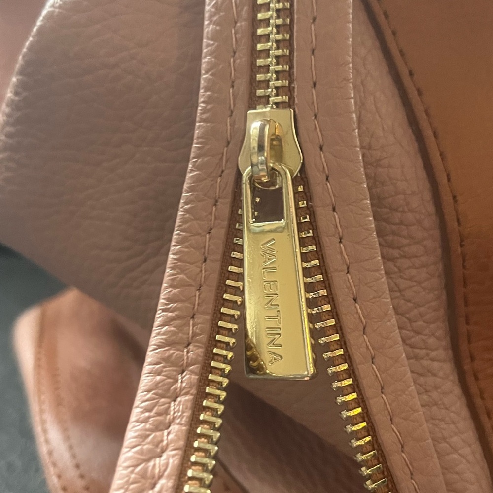 Valentina Brown Leather Mini Satchel with Gold Hardware - Picture 4 of 13